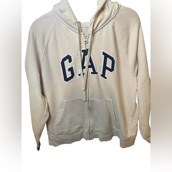 GAP Off-White Fleece with Dark Blue Logo - Picture 1 of 3